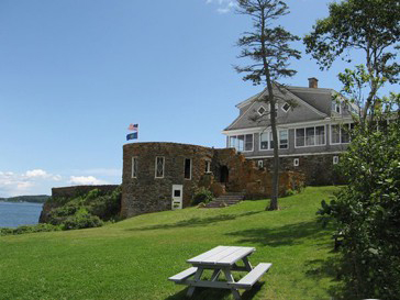 Masonry Restoration - Admiral Peary's residence in Casco Bay